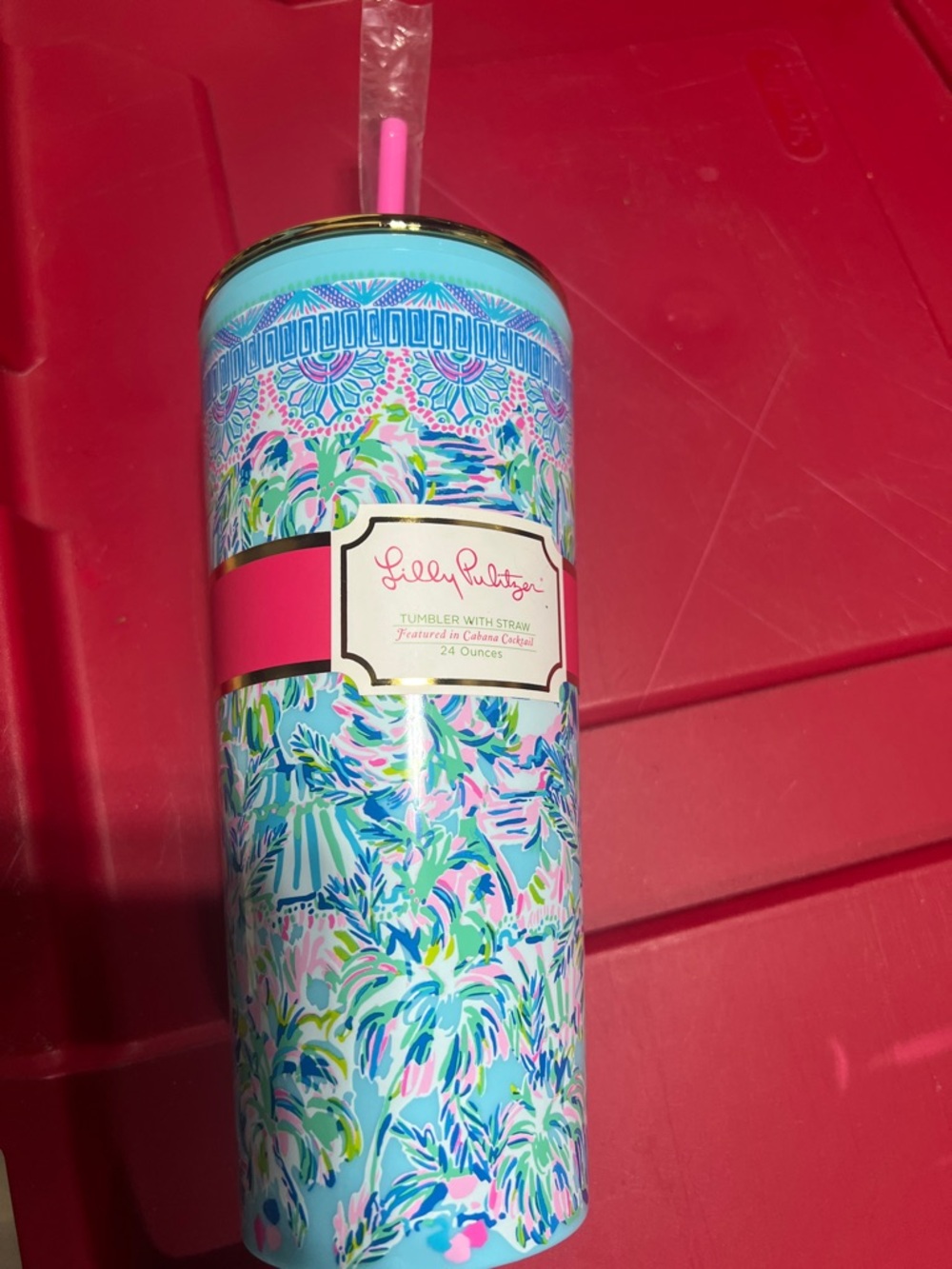 Lilly Pulitzer Floral Insulated Tumbler - Blue/Pink